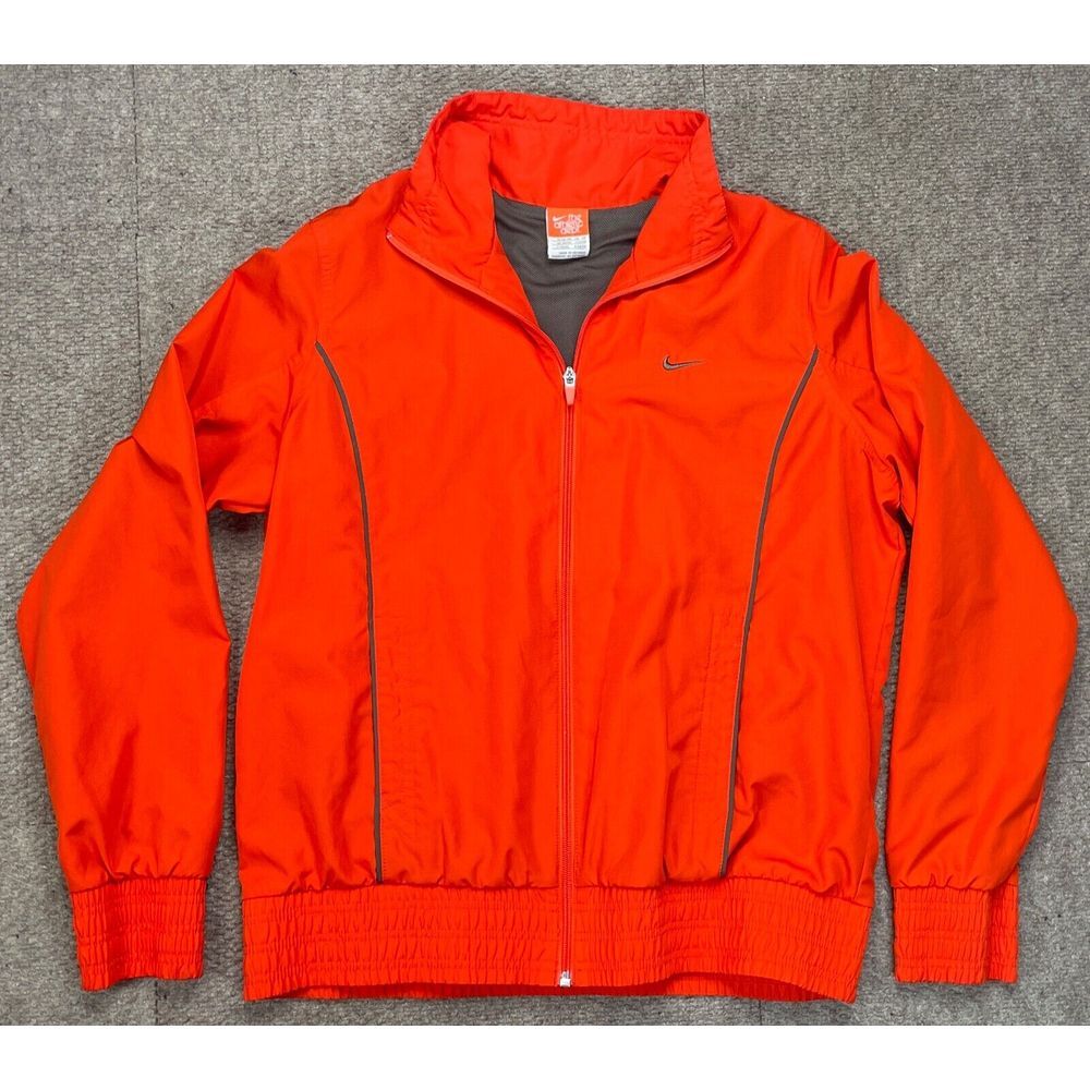 Nike The Athletic Dept. Unisex Orange Full Zip Windbreaker Jacket Size XL(16-18)